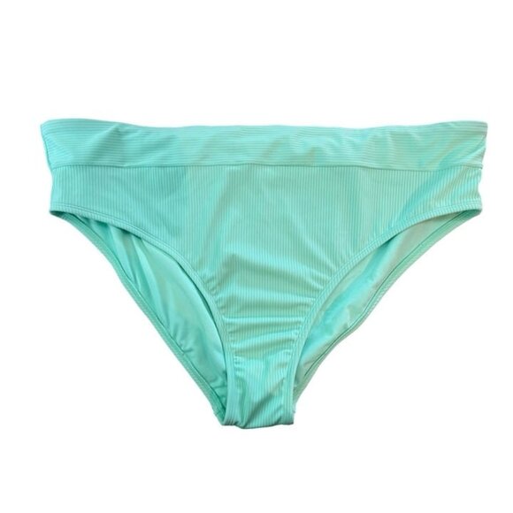 NWOT Stoney Clover High-Leg High-Waist Ribbed Bikini Bottom - 3X (24-26) - Picture 1 of 3